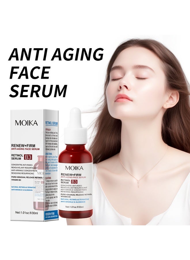 MOIKA 2-PACKS Retinol B3 Anti-Wrinkle Firming Serum | Reduces Fine Lines and Improves Skin Elasticity 30ml*2 - Image 5